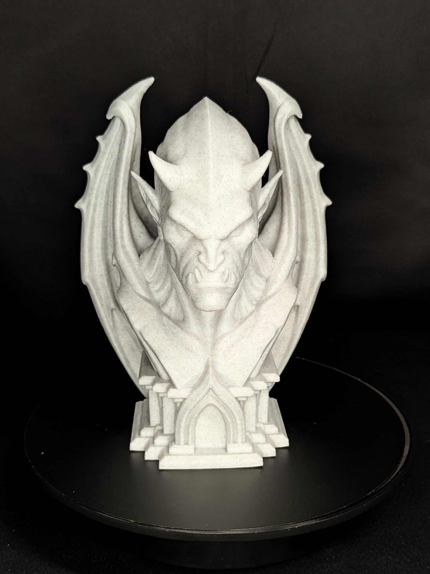 Gargoyle Bust Statue - Marble Style Gothic Gargoyle Sculpture
