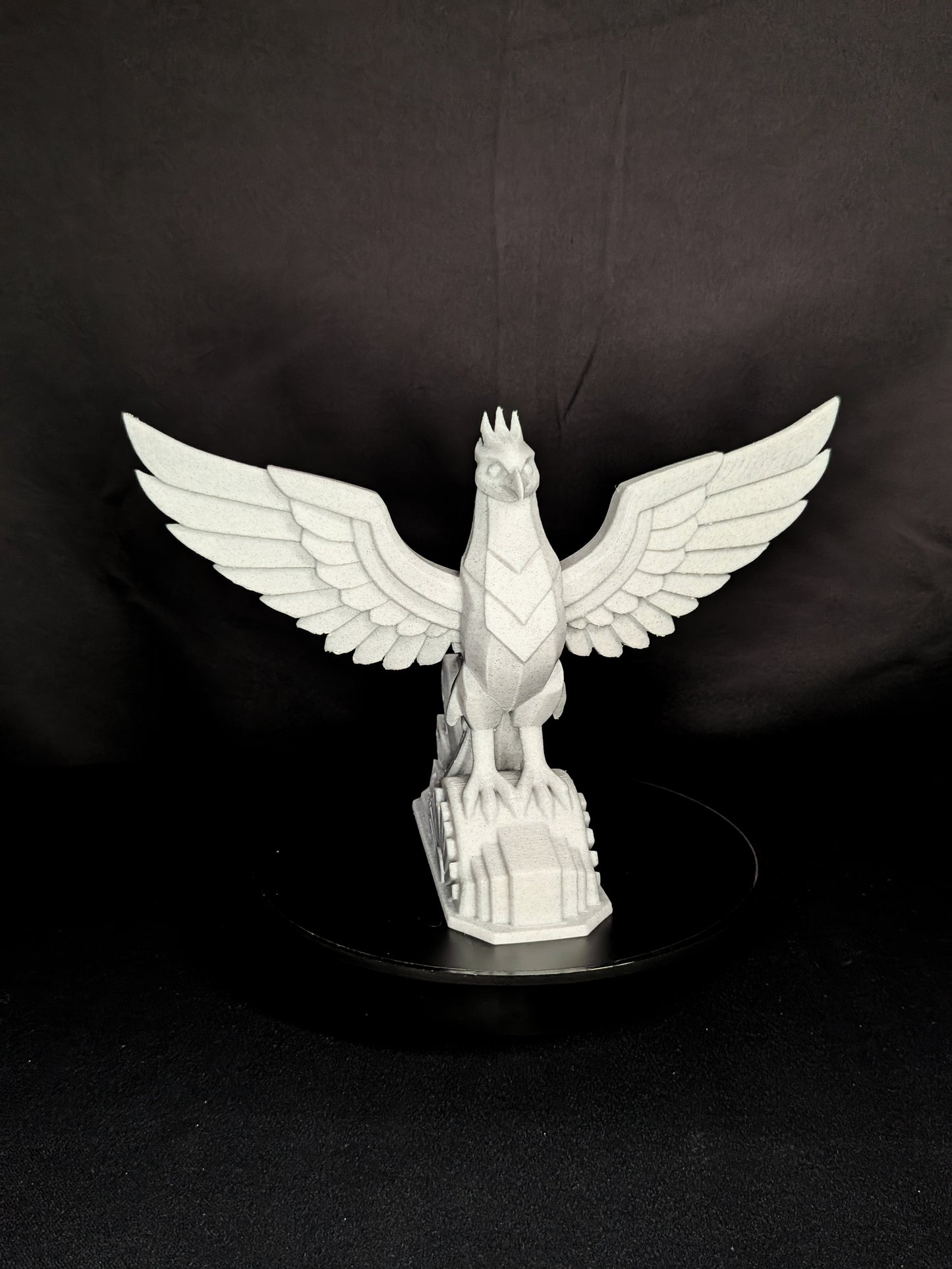 Art Deco Phoenix Statue - Marble Style Mythical Bird Sculpture