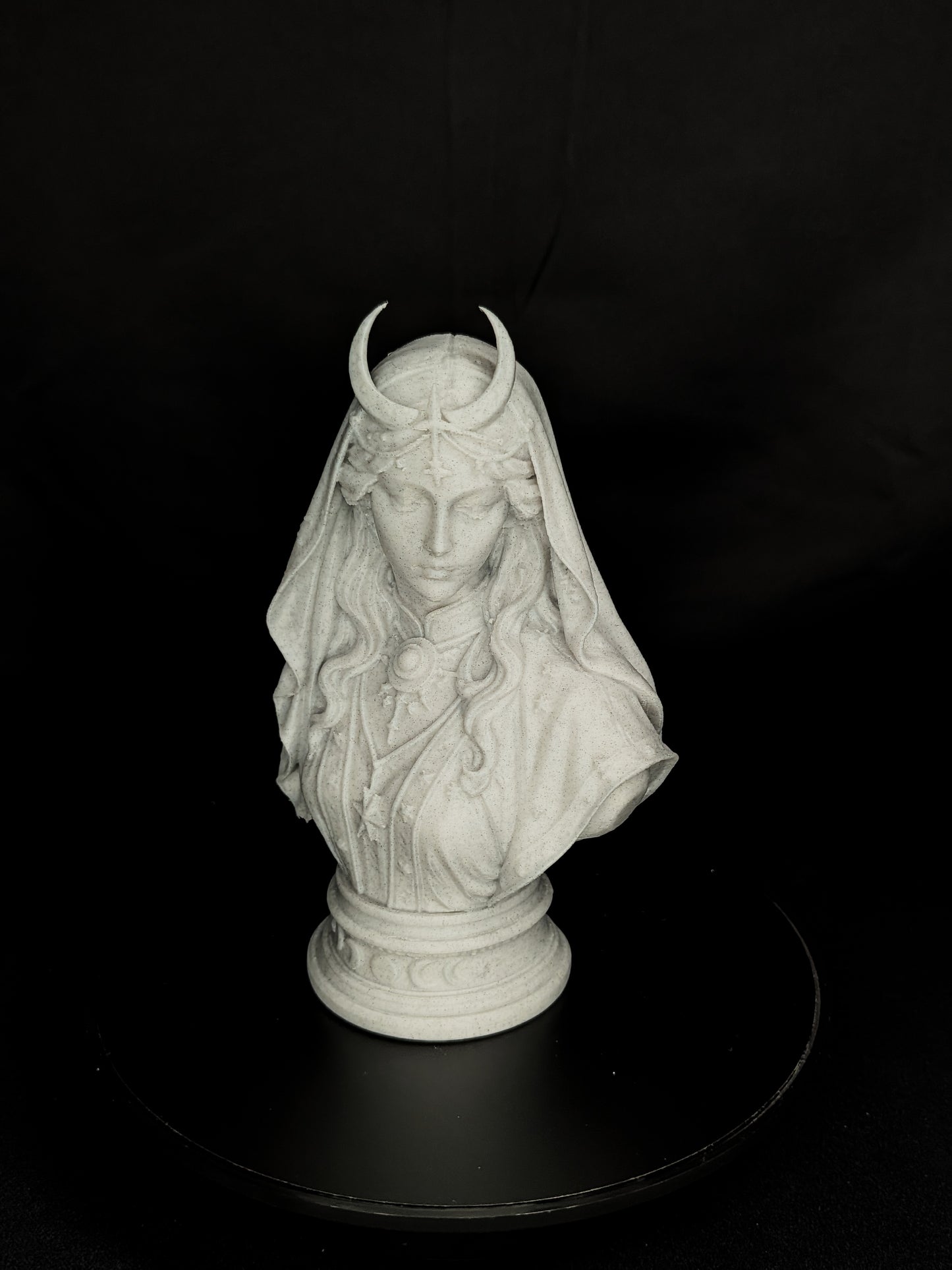 Selene Moon Goddess Bust - Marble Style Lunar Sculpture
