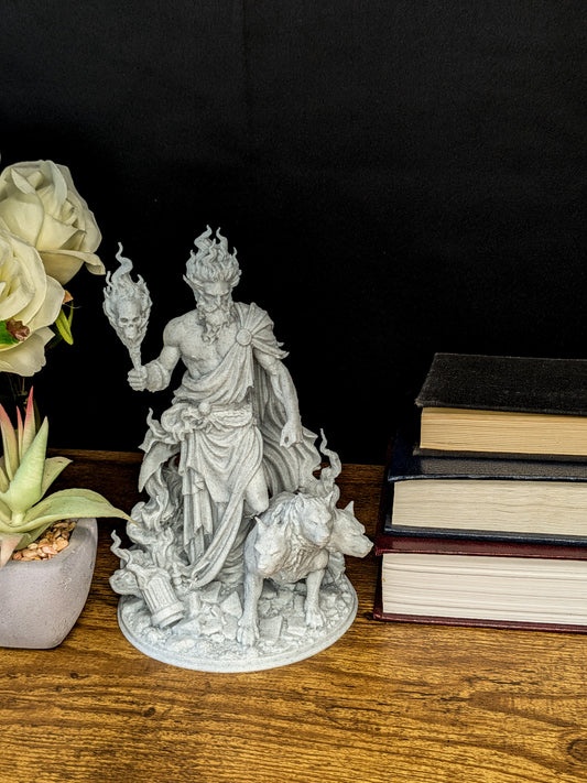 Hades Statue - Marble Finish God of the Underworld Sculpture