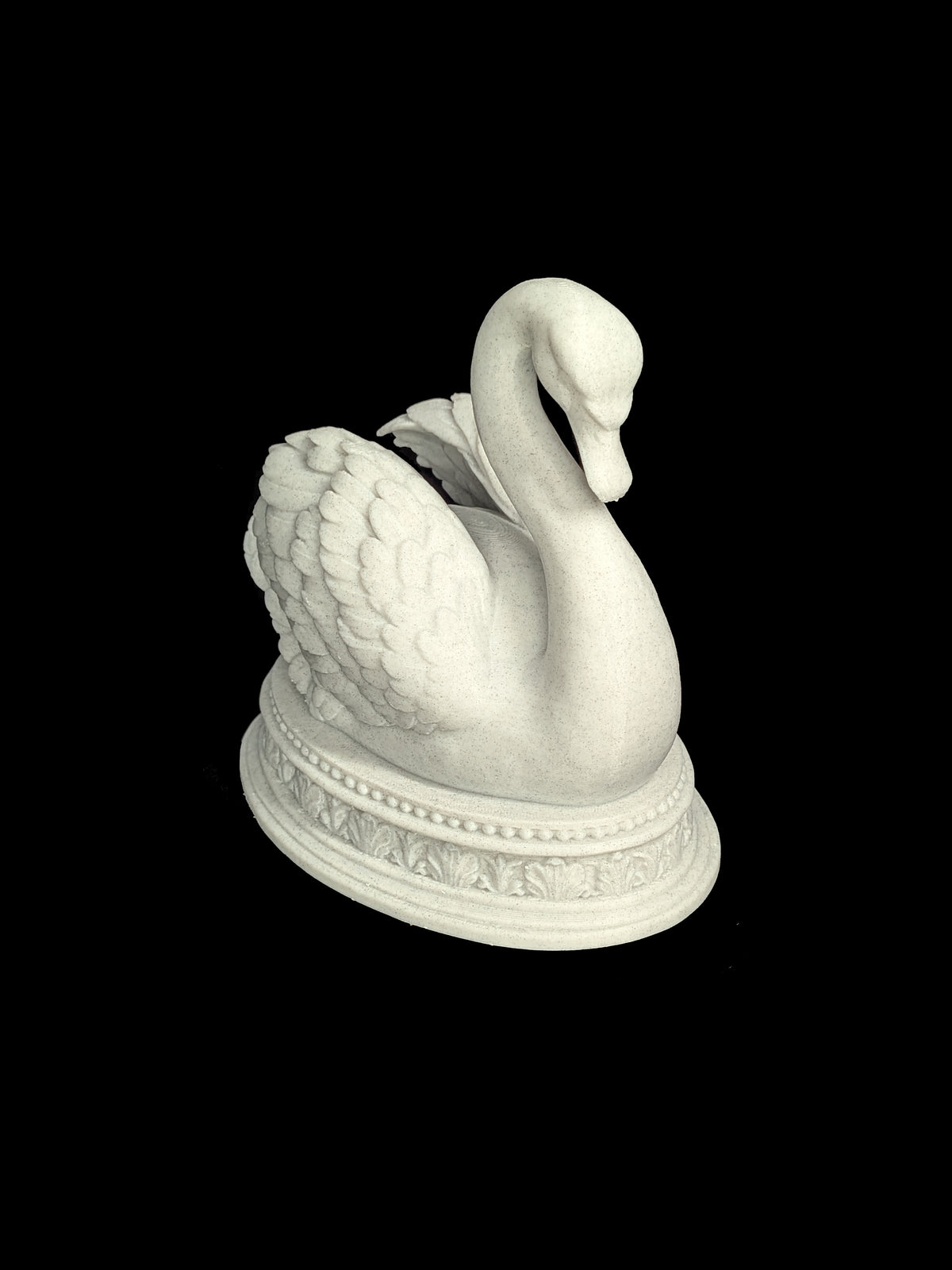 Swan Statue - Marble Style Elegant Bird Sculpture