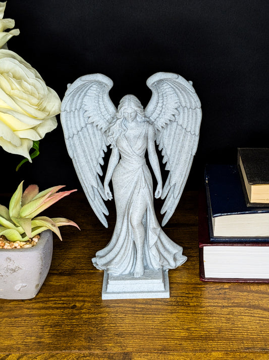 Archangel Statue - Marble Style Female Angel Sculpture