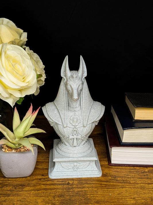 Anubis Bust Statue - Marble Finish Egyptian Sculpture