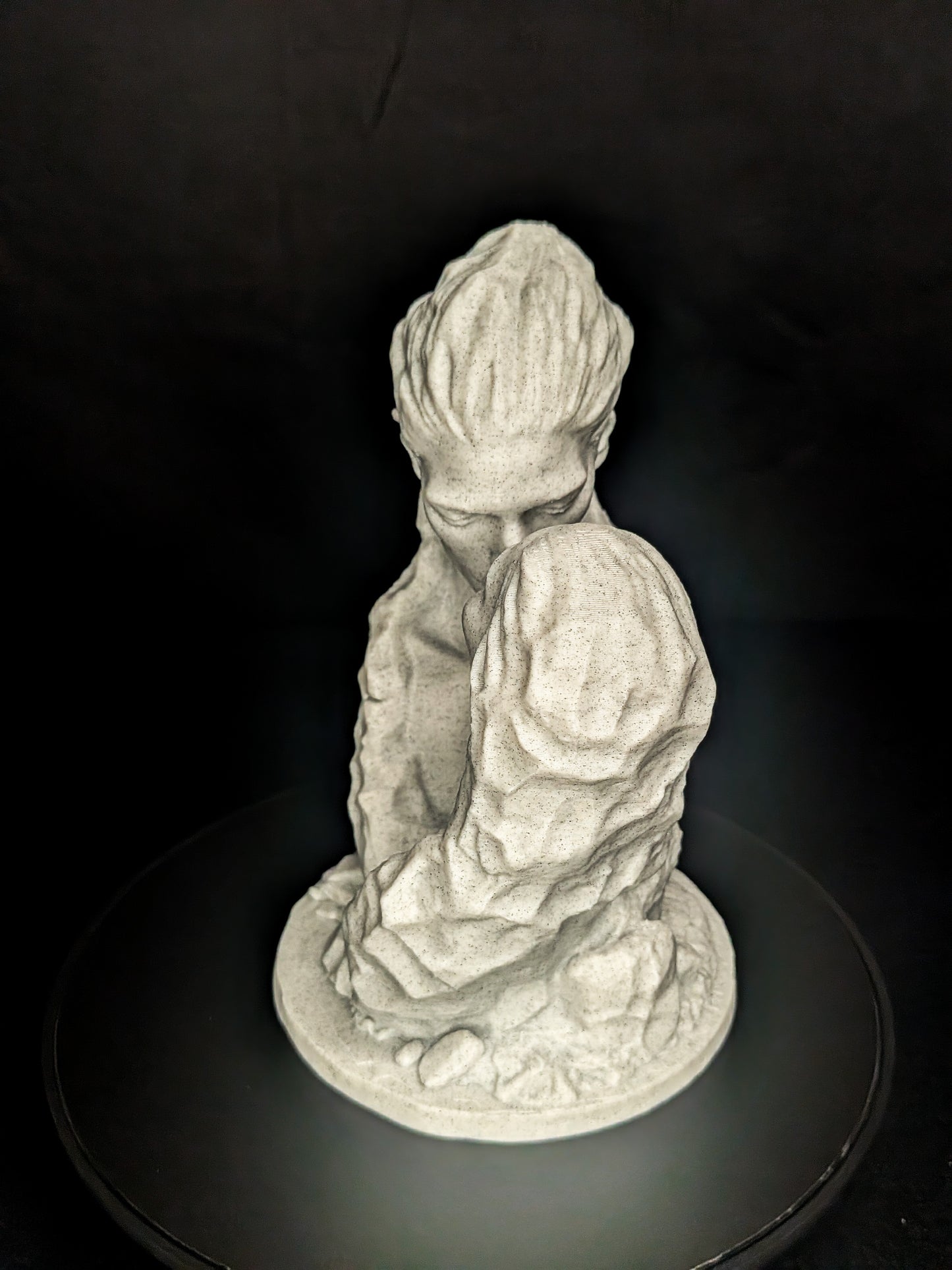 Lovers Rock Statue - Marble Finish Romantic Sculpture
