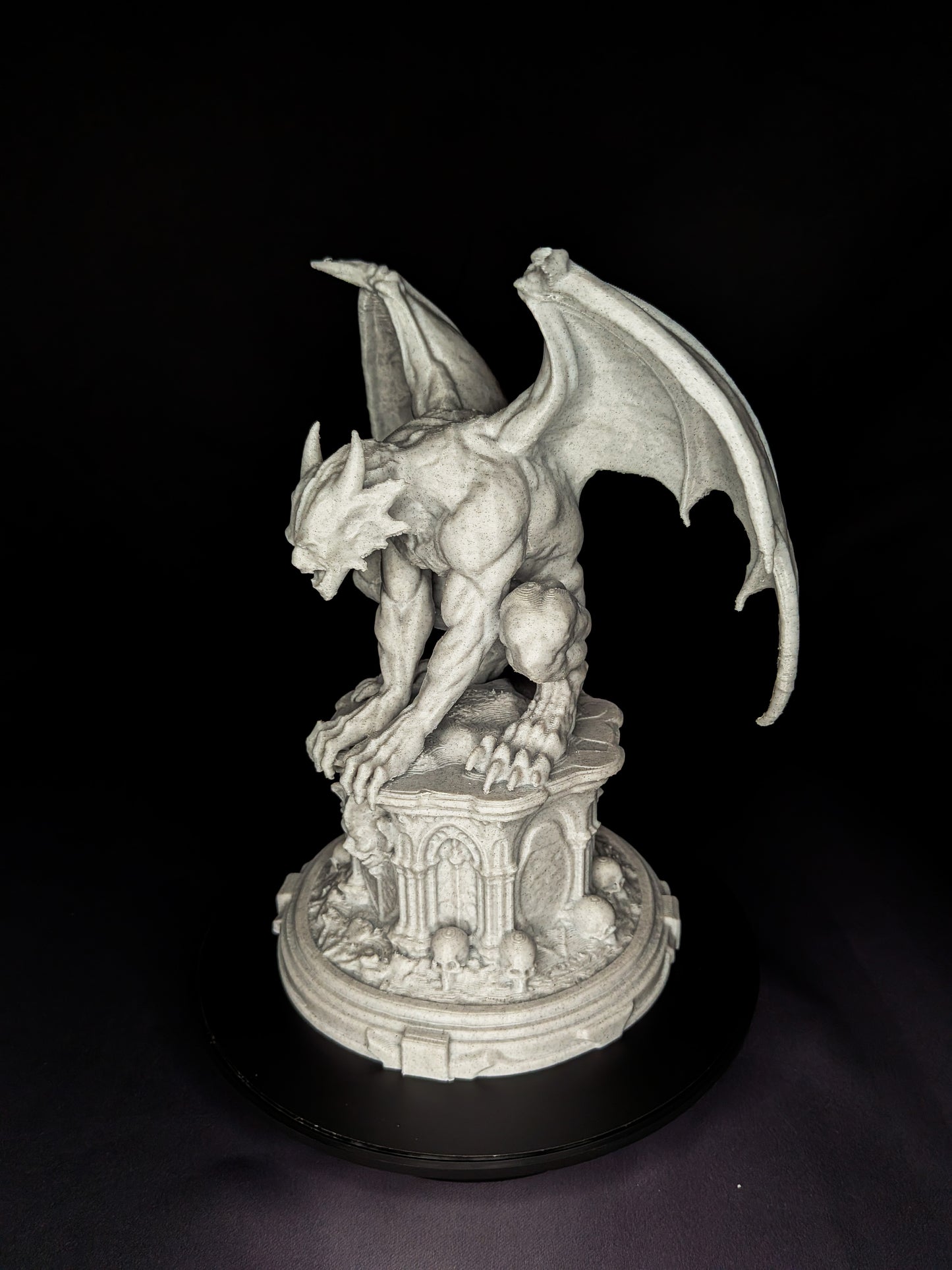 Marble Gargoyle Statue - Gothic Guardian Sculpture