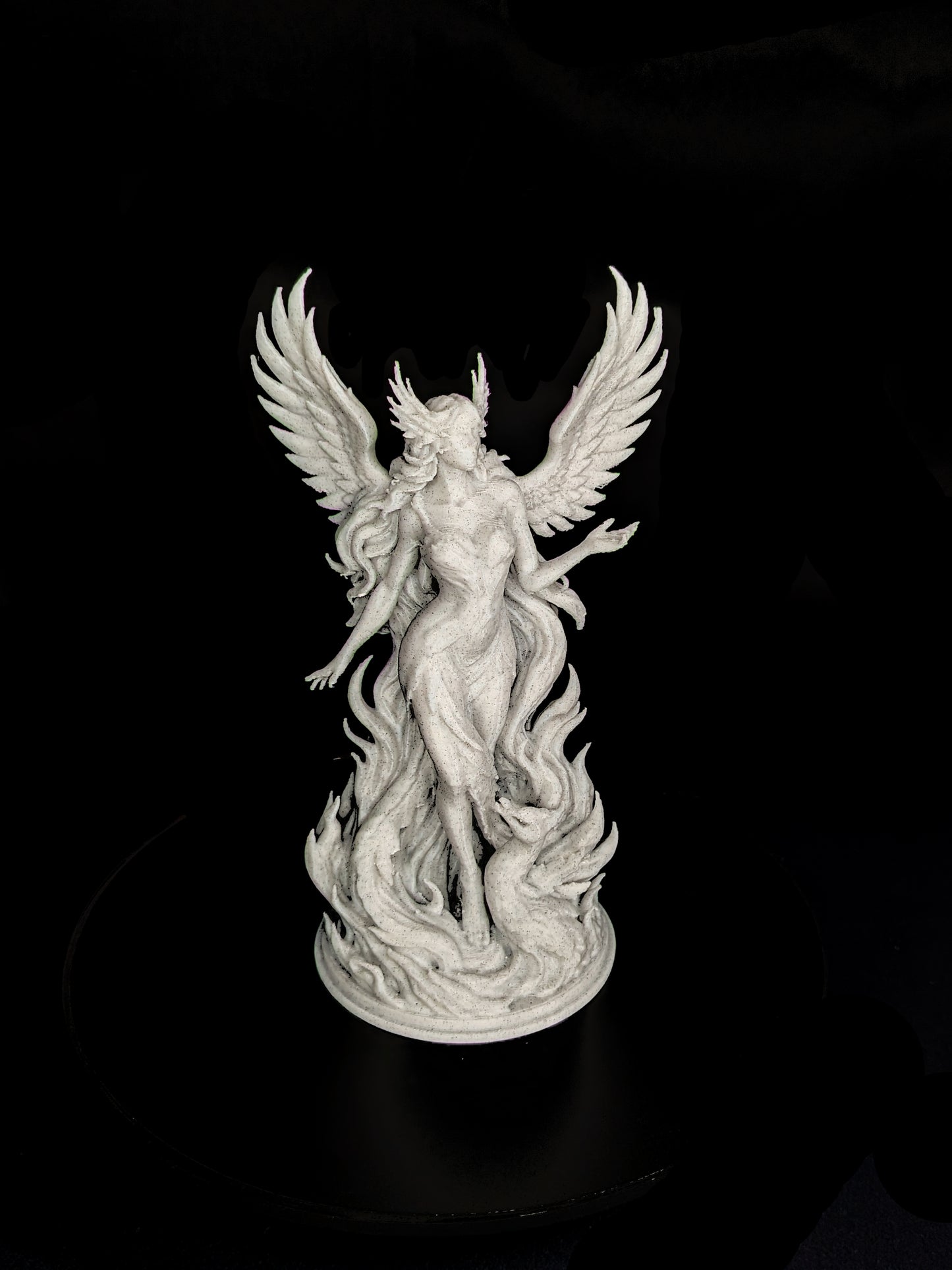 Phoenix Goddess Statue - Marble Finish Rebirth Sculpture