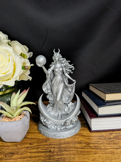 Nyx Lunar Goddess Statue - Marble Style Moon Sculpture