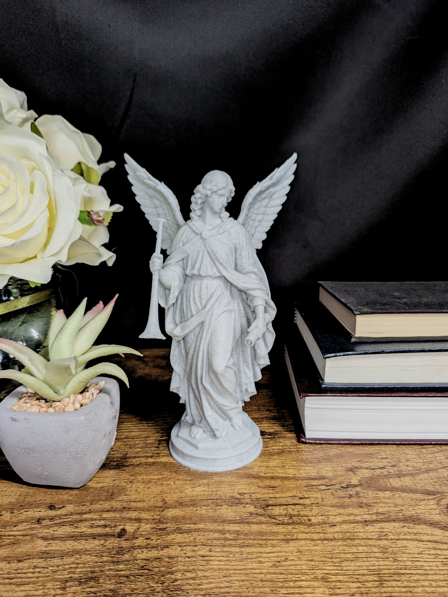 Archangel Gabriel Statue - Marble Style Angel Sculpture
