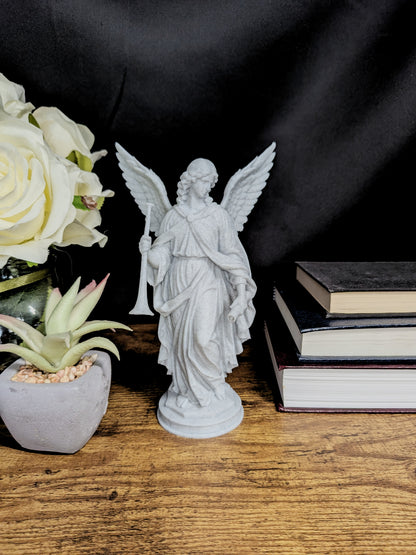 Archangel Gabriel Statue - Marble Style Angel Sculpture