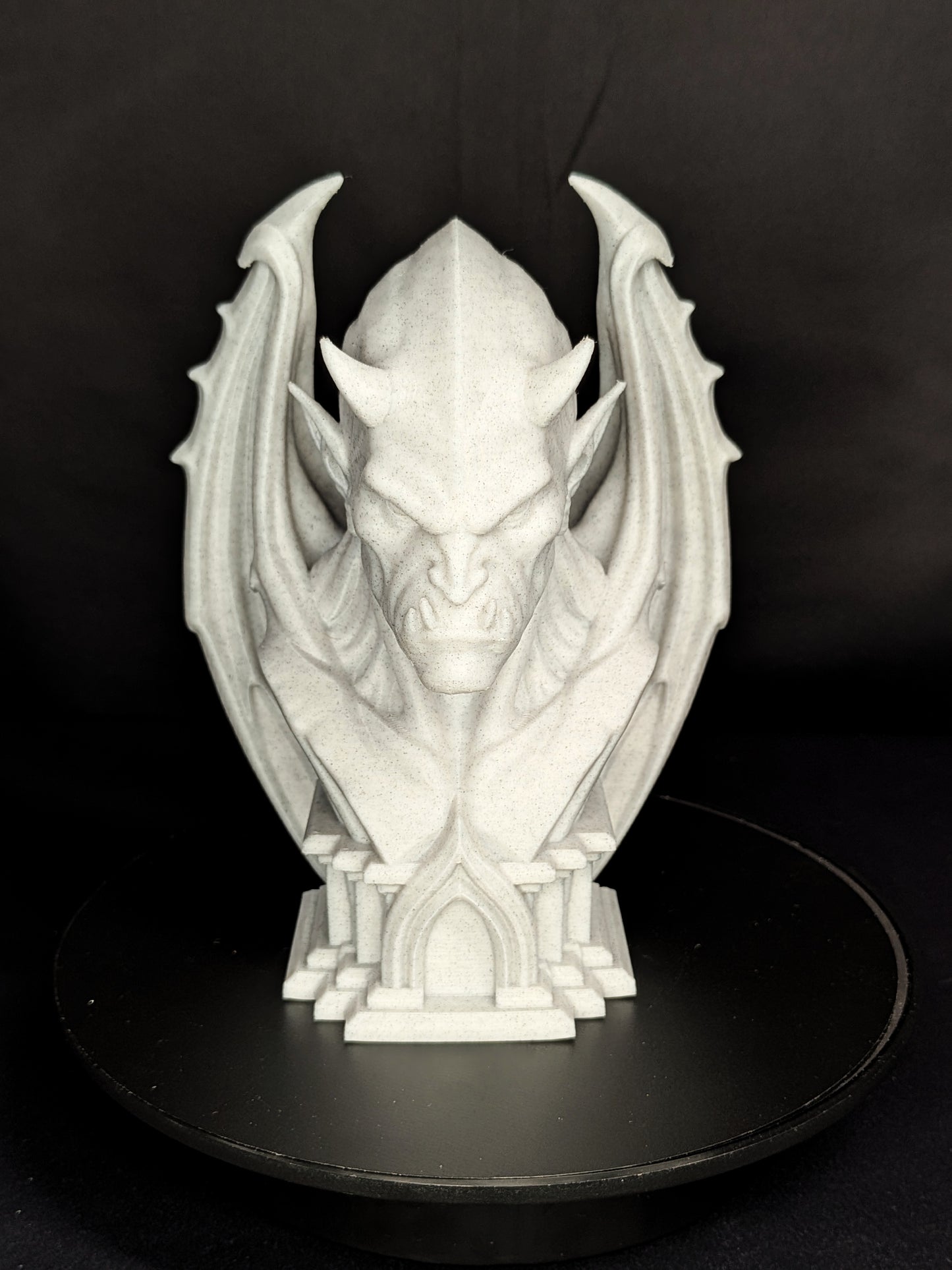 Gargoyle Bust Statue - Marble Style Gothic Gargoyle Sculpture