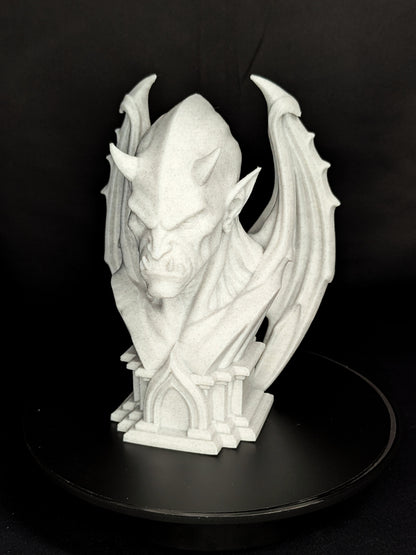 Gargoyle Bust Statue - Marble Style Gothic Gargoyle Sculpture