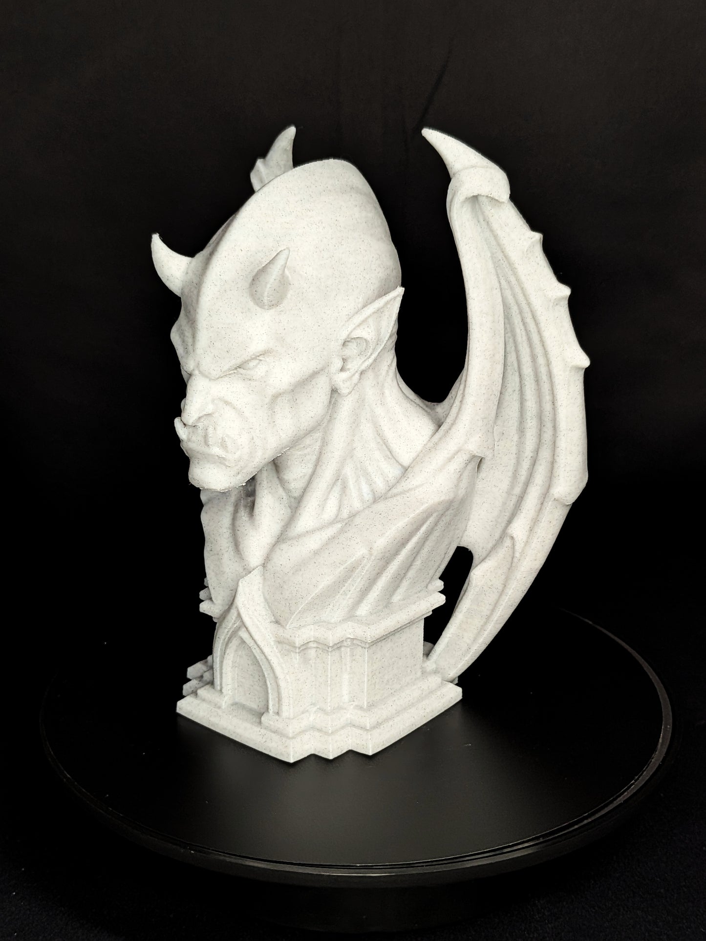 Gargoyle Bust Statue - Marble Style Gothic Gargoyle Sculpture