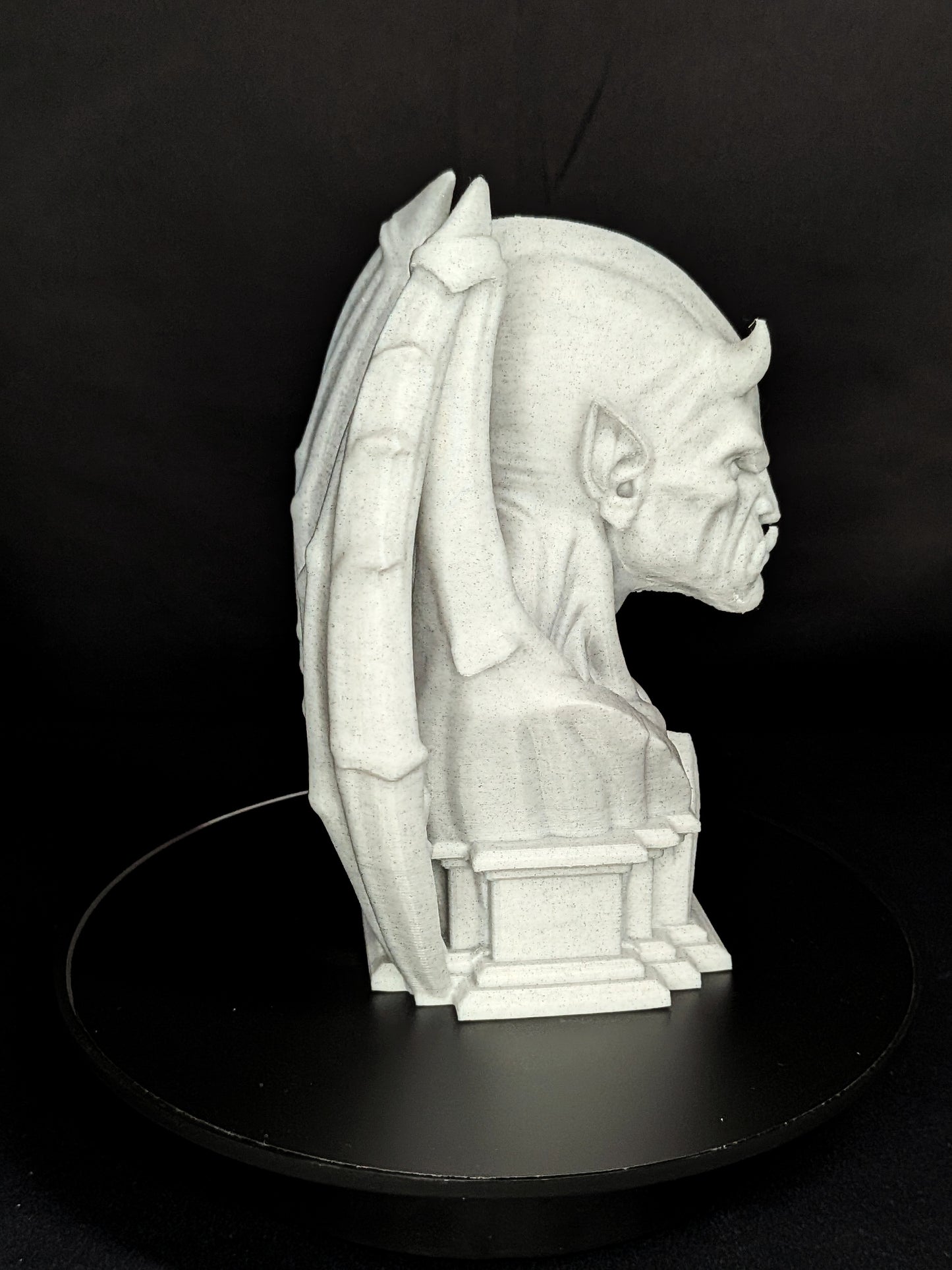 Gargoyle Bust Statue - Marble Style Gothic Gargoyle Sculpture
