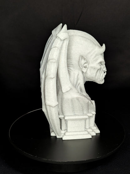 Gargoyle Bust Statue - Marble Style Gothic Gargoyle Sculpture