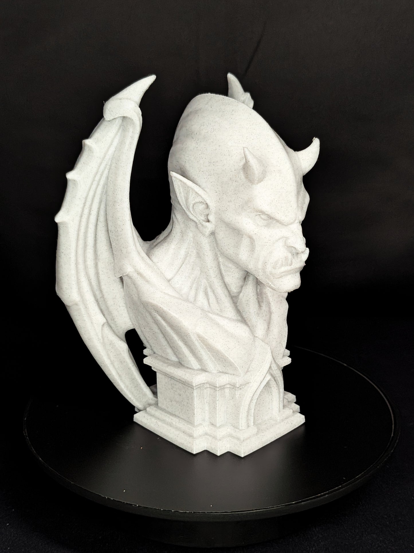 Gargoyle Bust Statue - Marble Style Gothic Gargoyle Sculpture