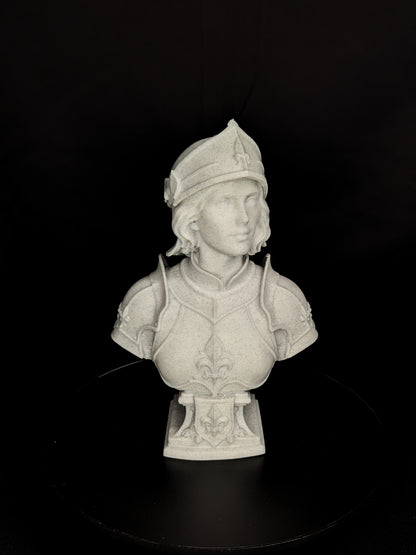 Joan of Arc Bust - Marble Style French Heroine Sculpture