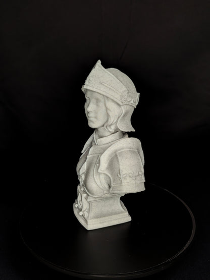 Joan of Arc Bust - Marble Style French Heroine Sculpture