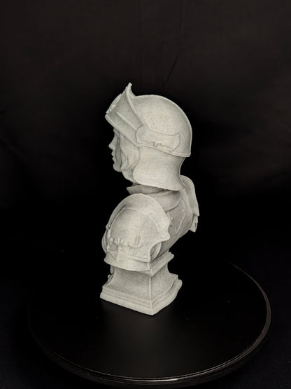 Joan of Arc Bust - Marble Style French Heroine Sculpture