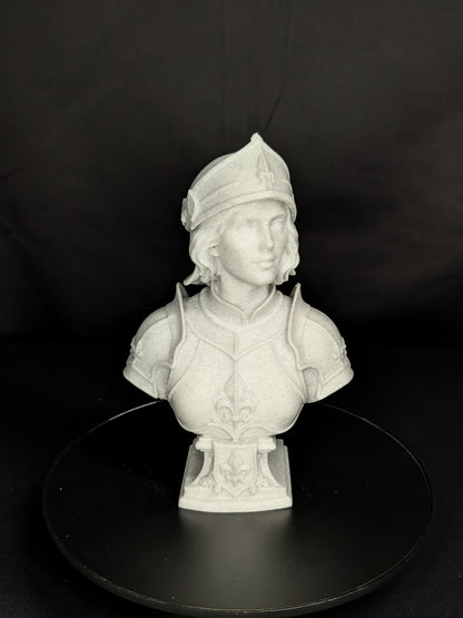 Joan of Arc Bust - Marble Style French Heroine Sculpture