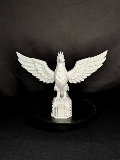 Art Deco Phoenix Statue - Marble Style Mythical Bird Sculpture