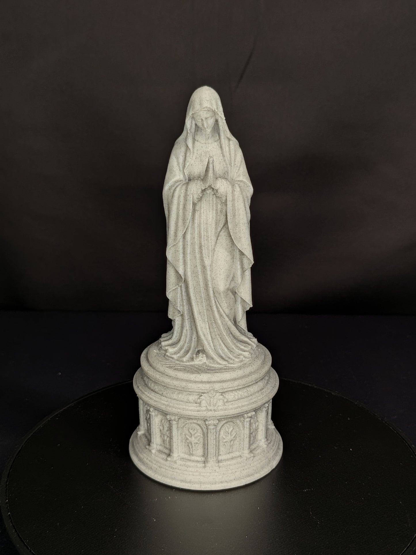 Mother Mary Statue - Marble Style Virgin Mary Sculpture