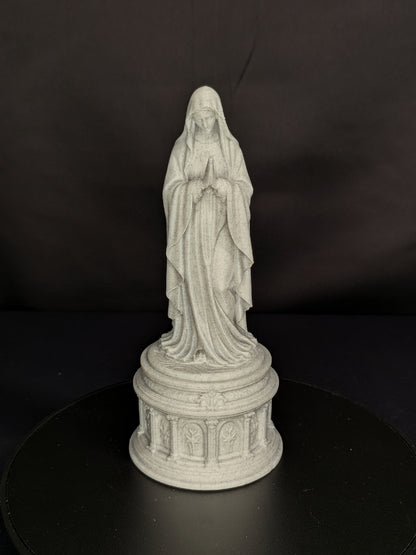 Mother Mary Statue - Marble Style Virgin Mary Sculpture