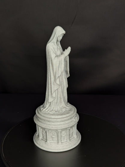 Mother Mary Statue - Marble Style Virgin Mary Sculpture