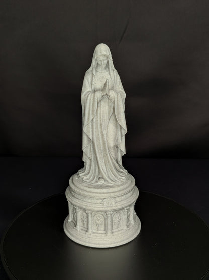 Mother Mary Statue - Marble Style Virgin Mary Sculpture