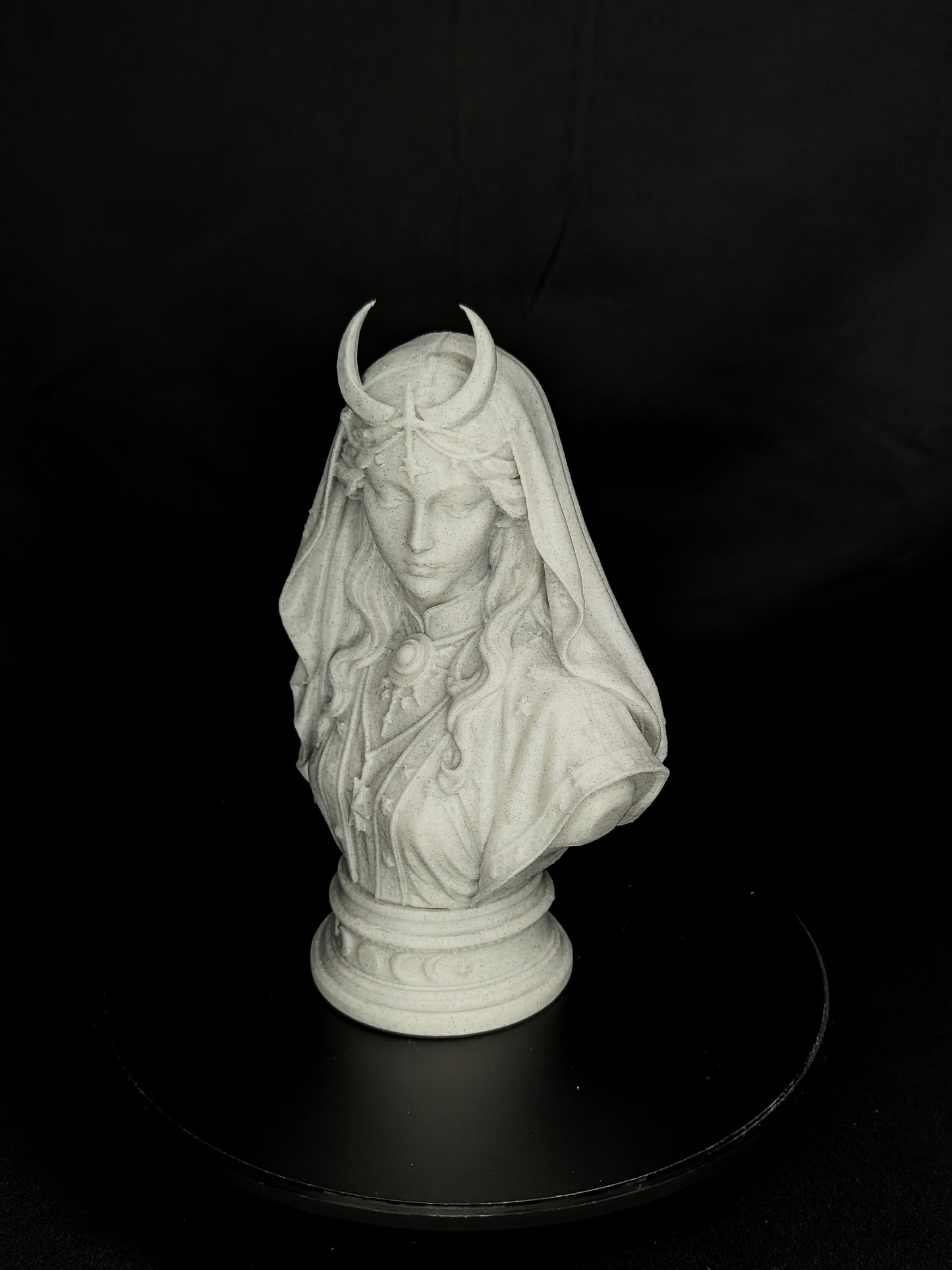 Selene Moon Goddess Bust - Marble Style Lunar Sculpture