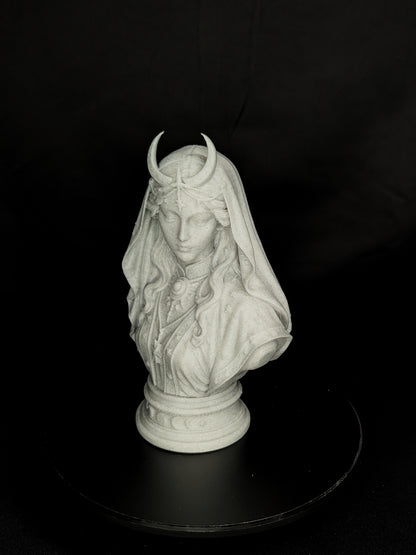 Selene Moon Goddess Bust - Marble Style Lunar Sculpture