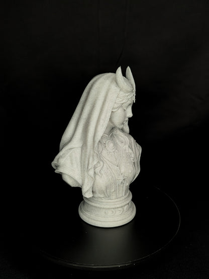 Selene Moon Goddess Bust - Marble Style Lunar Sculpture