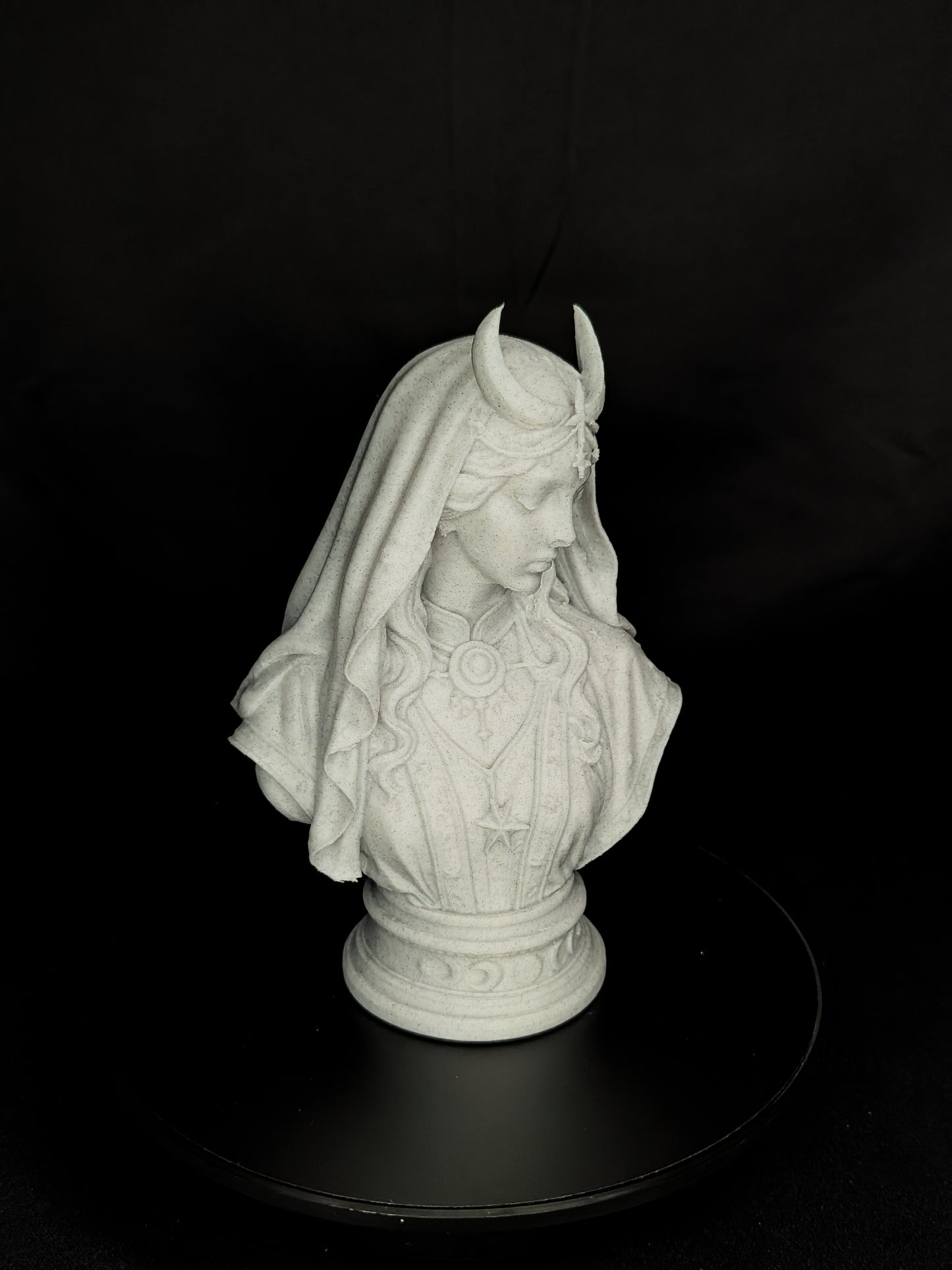 Selene Moon Goddess Bust - Marble Style Lunar Sculpture