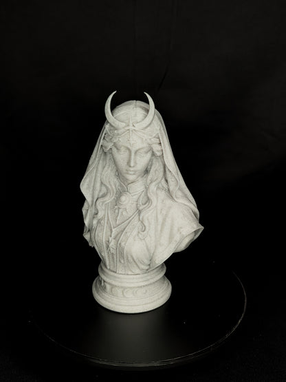 Selene Moon Goddess Bust - Marble Style Lunar Sculpture