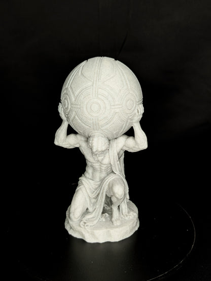 Atlas Holding the World Statue - Marble Style Greek Titan Sculpture