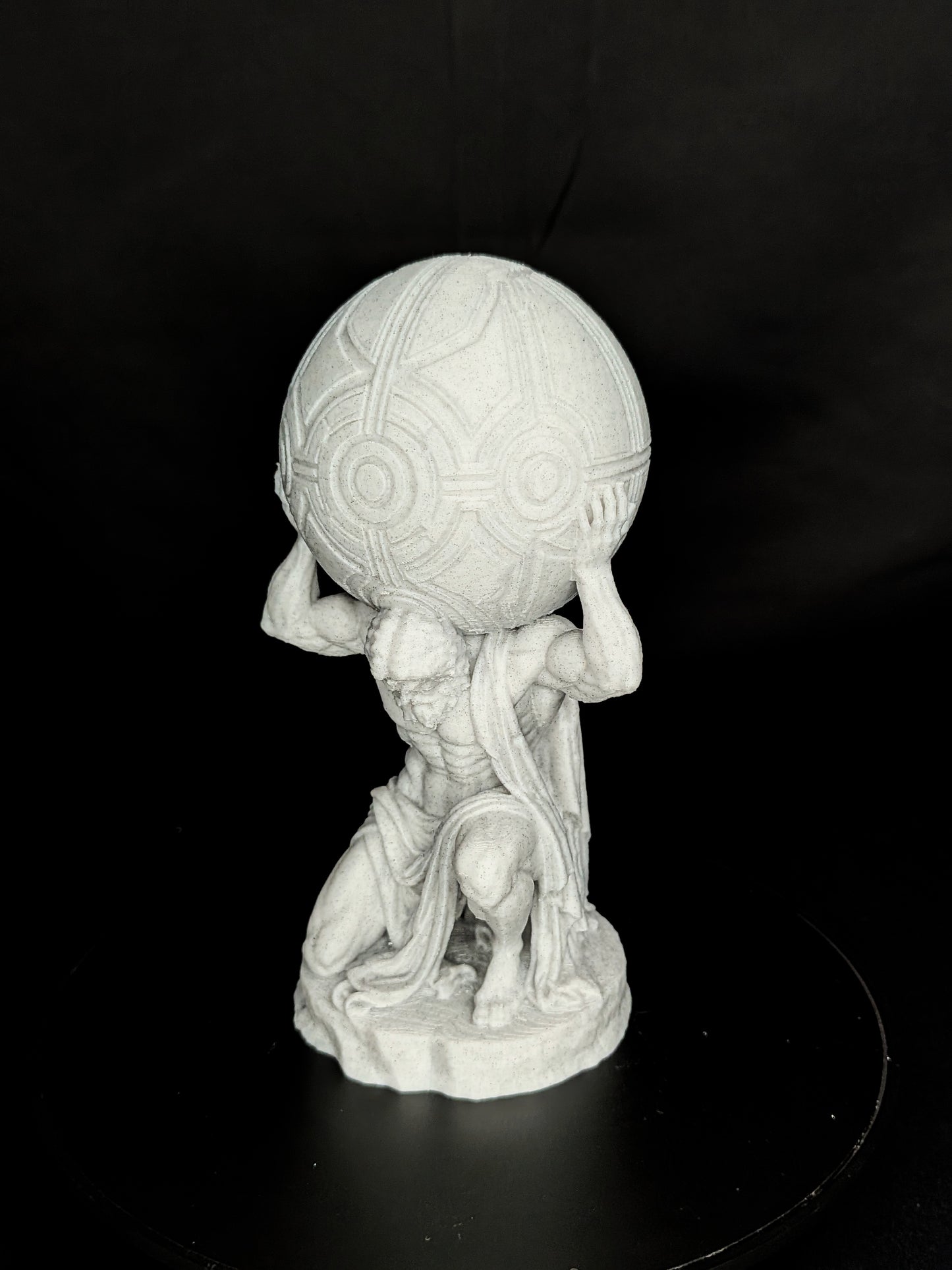 Atlas Holding the World Statue - Marble Style Greek Titan Sculpture