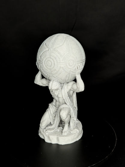 Atlas Holding the World Statue - Marble Style Greek Titan Sculpture