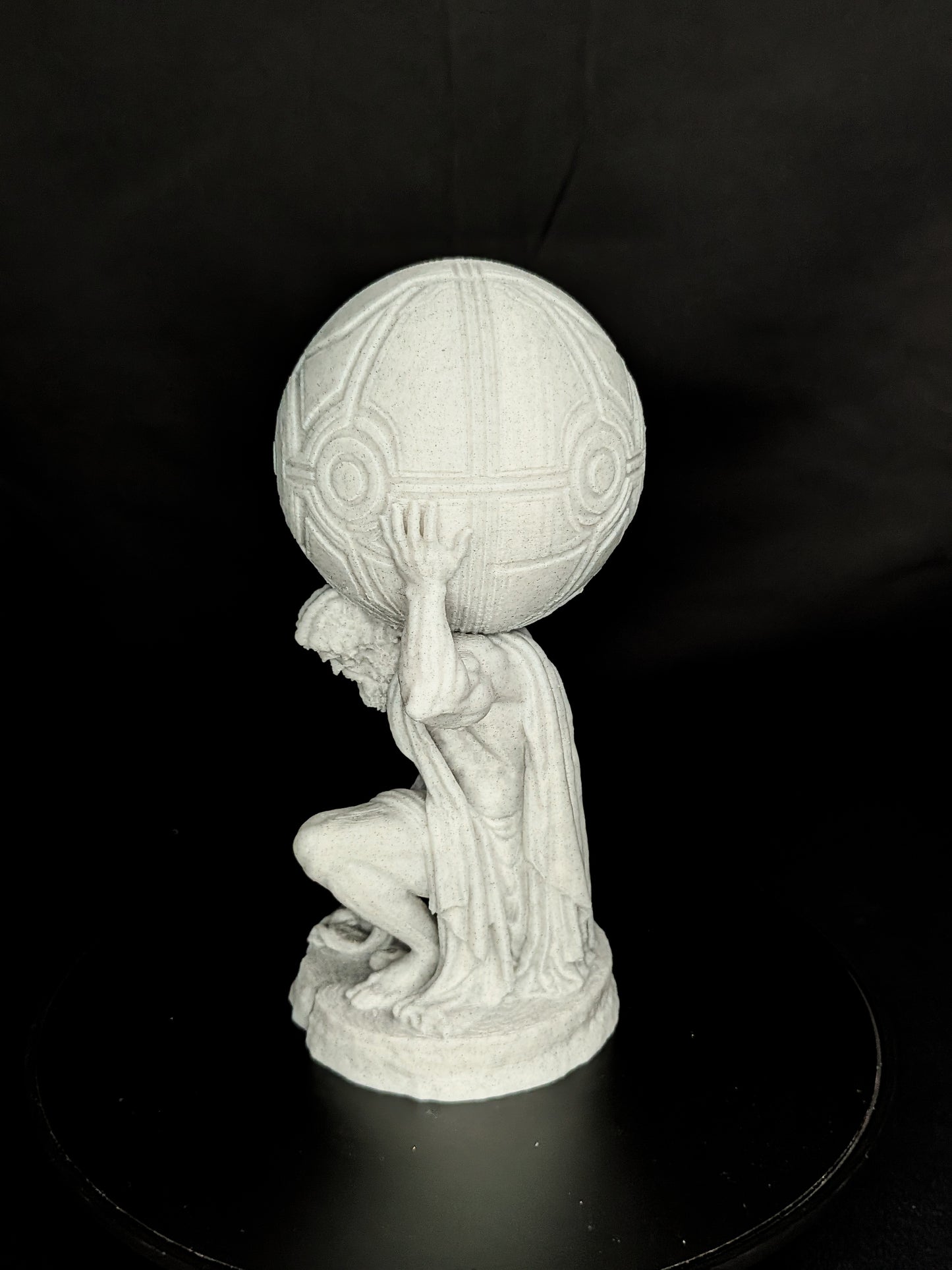 Atlas Holding the World Statue - Marble Style Greek Titan Sculpture