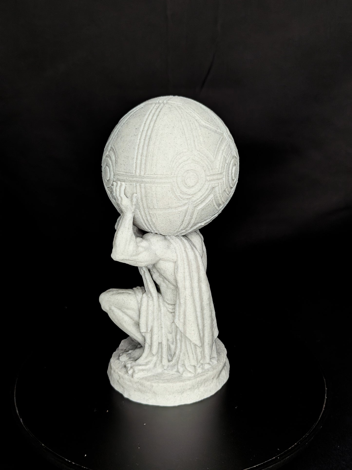 Atlas Holding the World Statue - Marble Style Greek Titan Sculpture