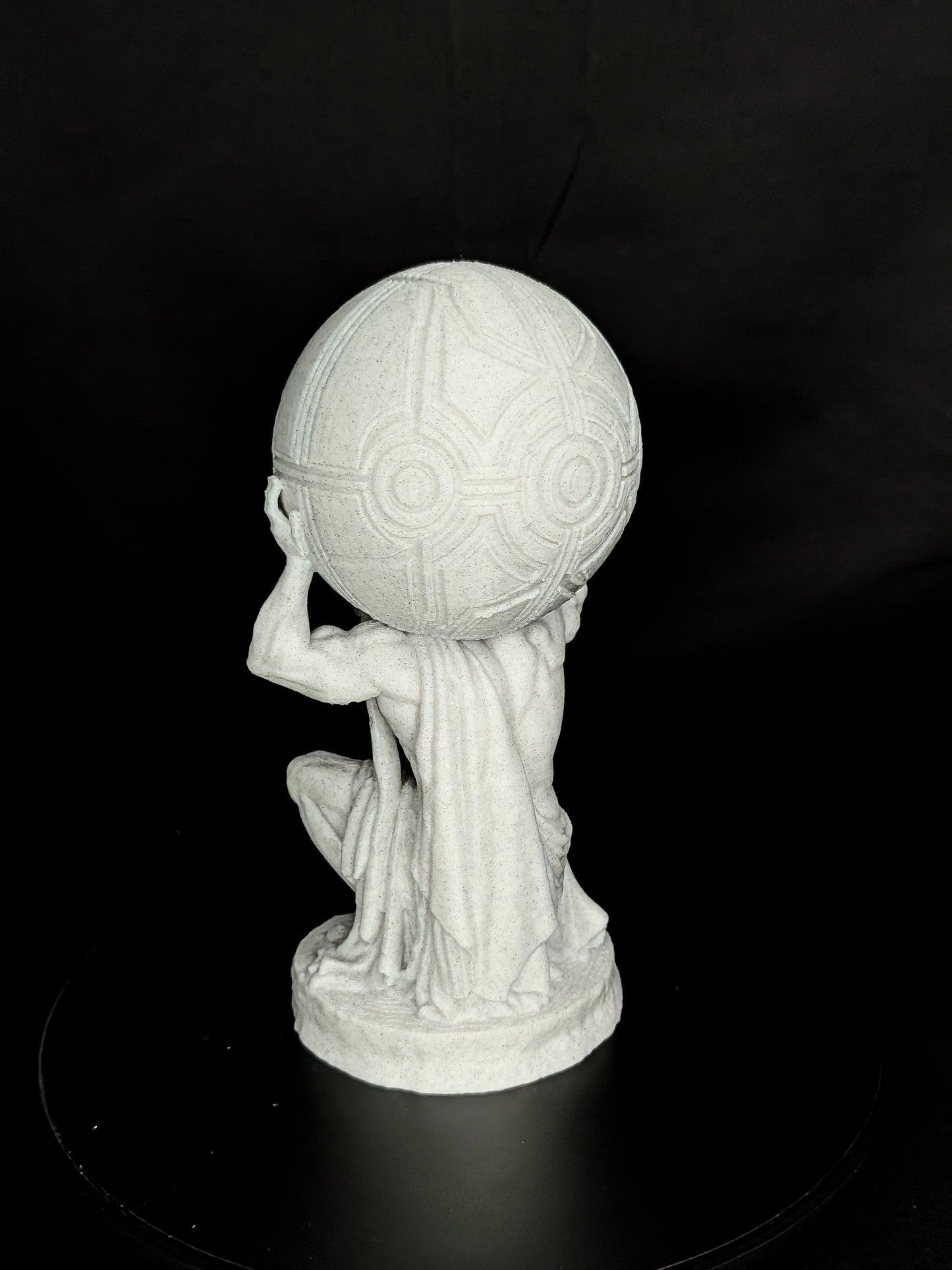 Atlas Holding the World Statue - Marble Style Greek Titan Sculpture