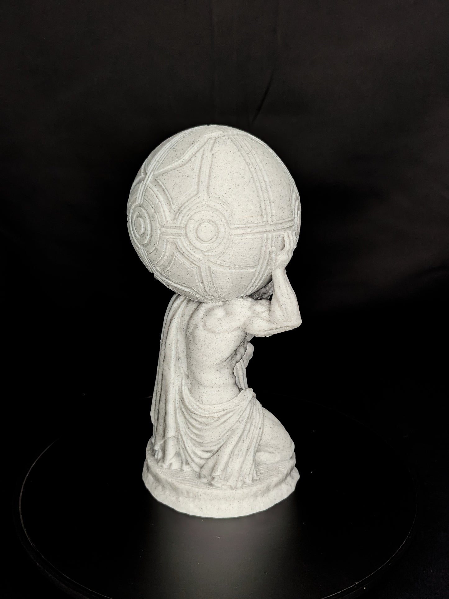 Atlas Holding the World Statue - Marble Style Greek Titan Sculpture