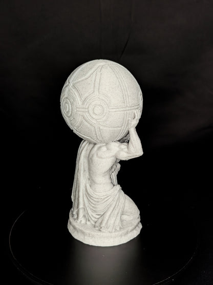 Atlas Holding the World Statue - Marble Style Greek Titan Sculpture