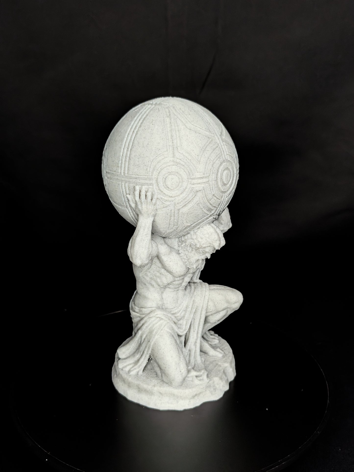 Atlas Holding the World Statue - Marble Style Greek Titan Sculpture