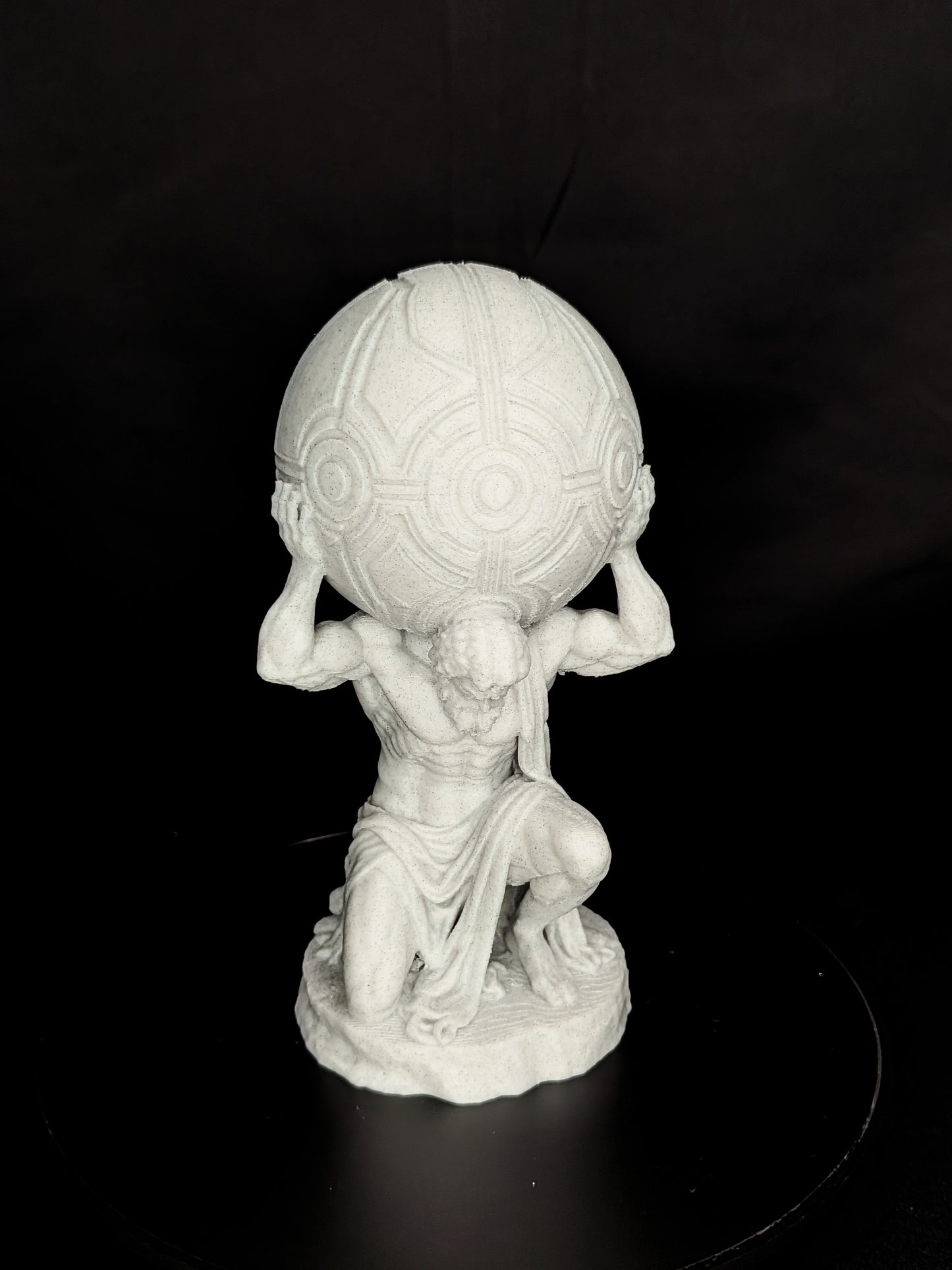 Atlas Holding the World Statue - Marble Style Greek Titan Sculpture