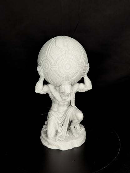 Atlas Holding the World Statue - Marble Style Greek Titan Sculpture