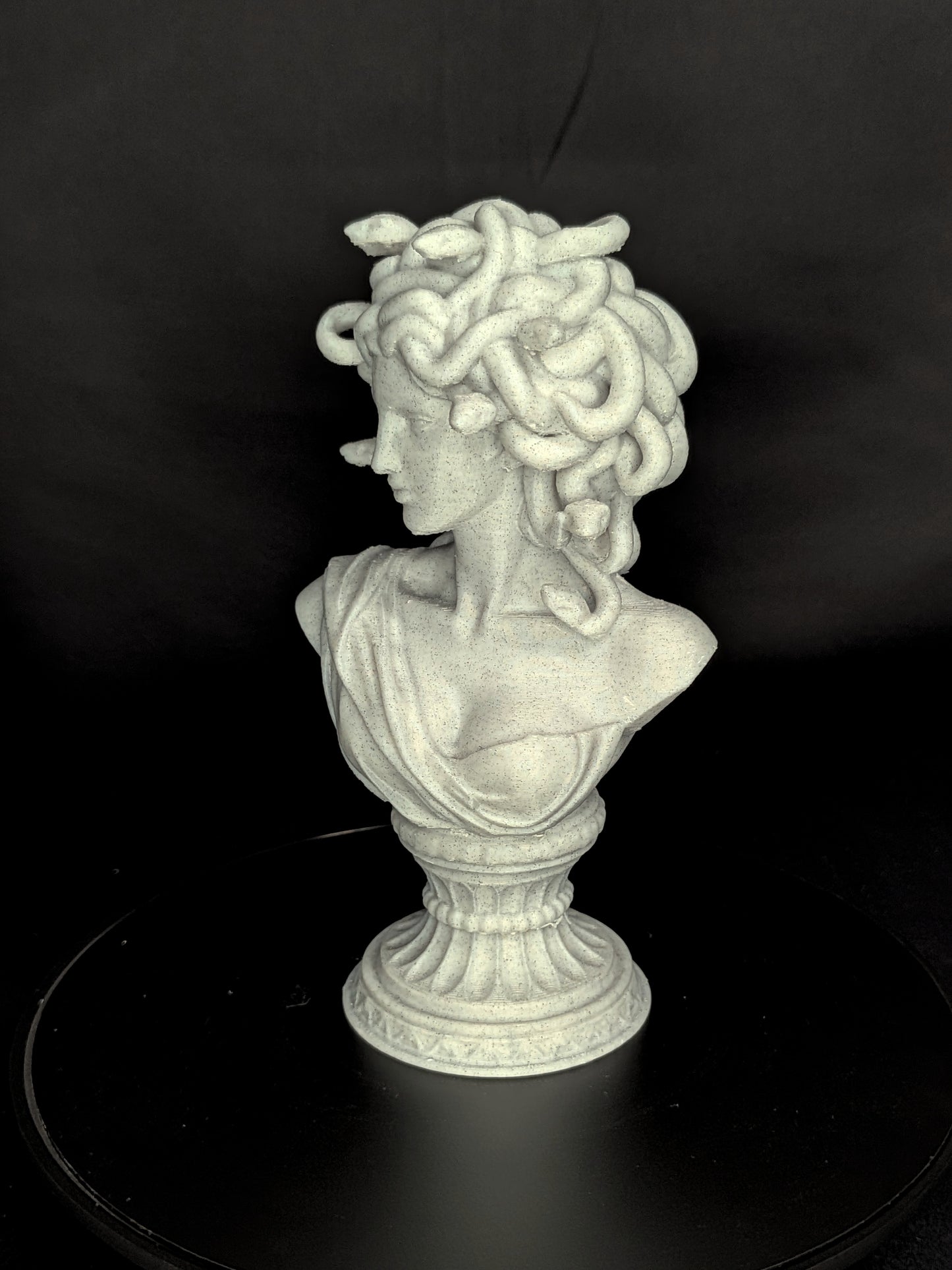 Medusa Bust Statue - Marble Style Greek Mythology Sculpture,