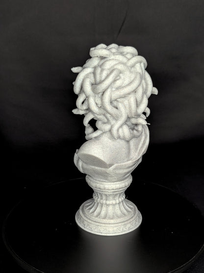 Medusa Bust Statue - Marble Style Greek Mythology Sculpture,