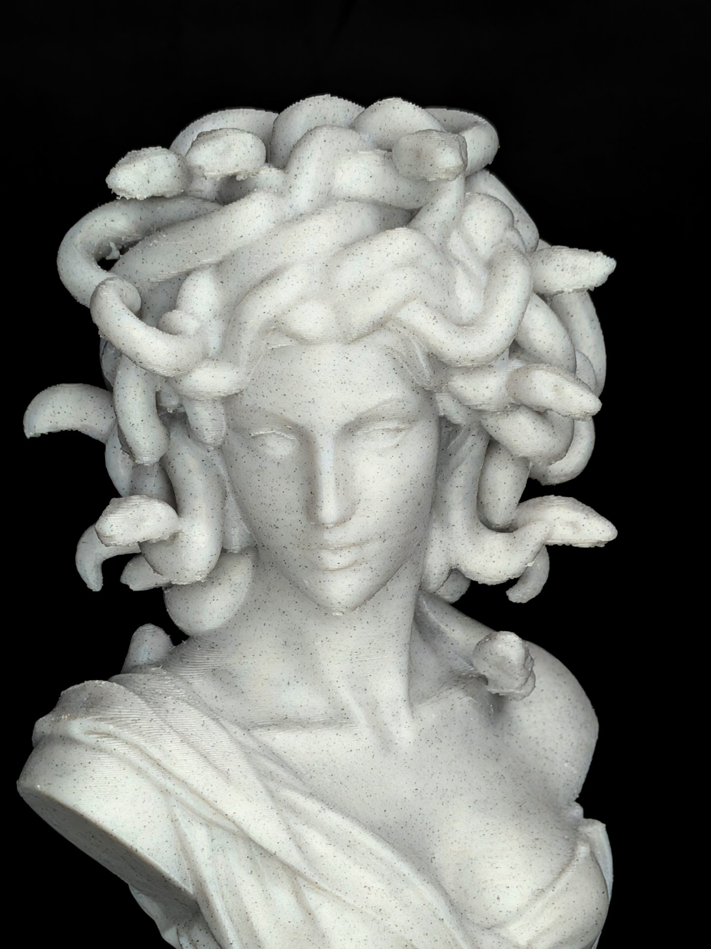 Medusa Bust Statue - Marble Style Greek Mythology Sculpture,