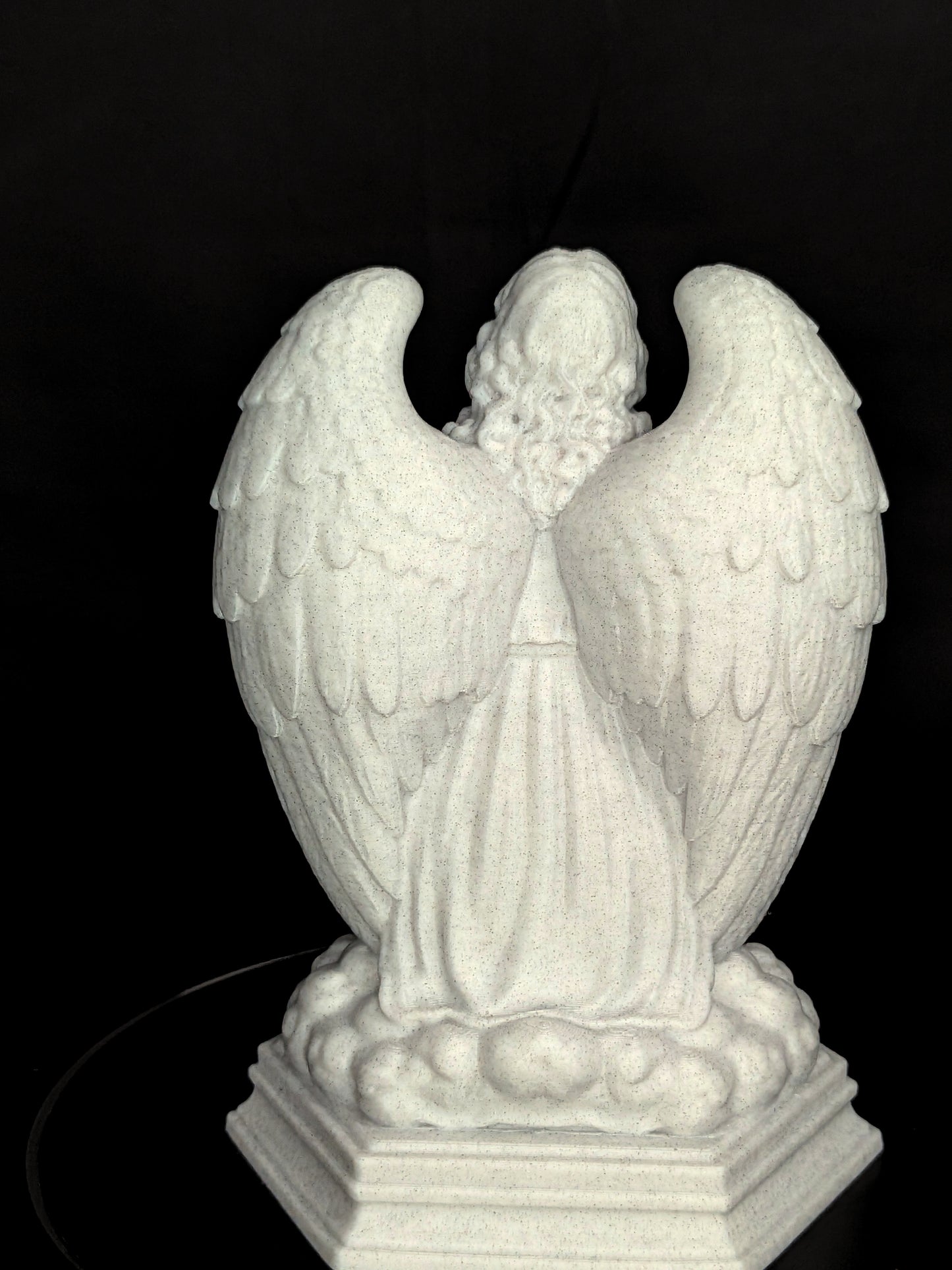 Praying Angel Statue - Marble Style Guardian Angel Sculpture