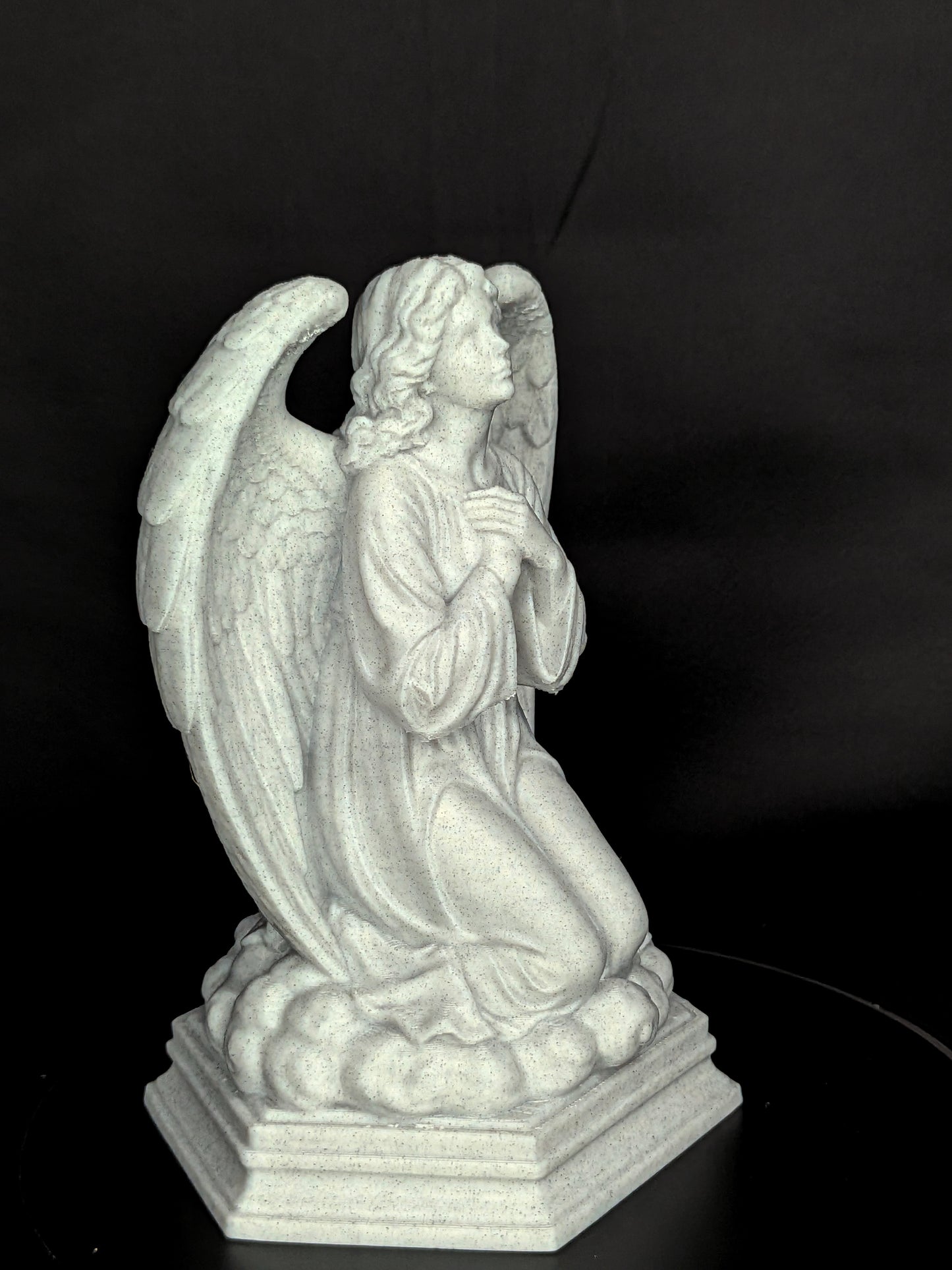 Praying Angel Statue - Marble Style Guardian Angel Sculpture