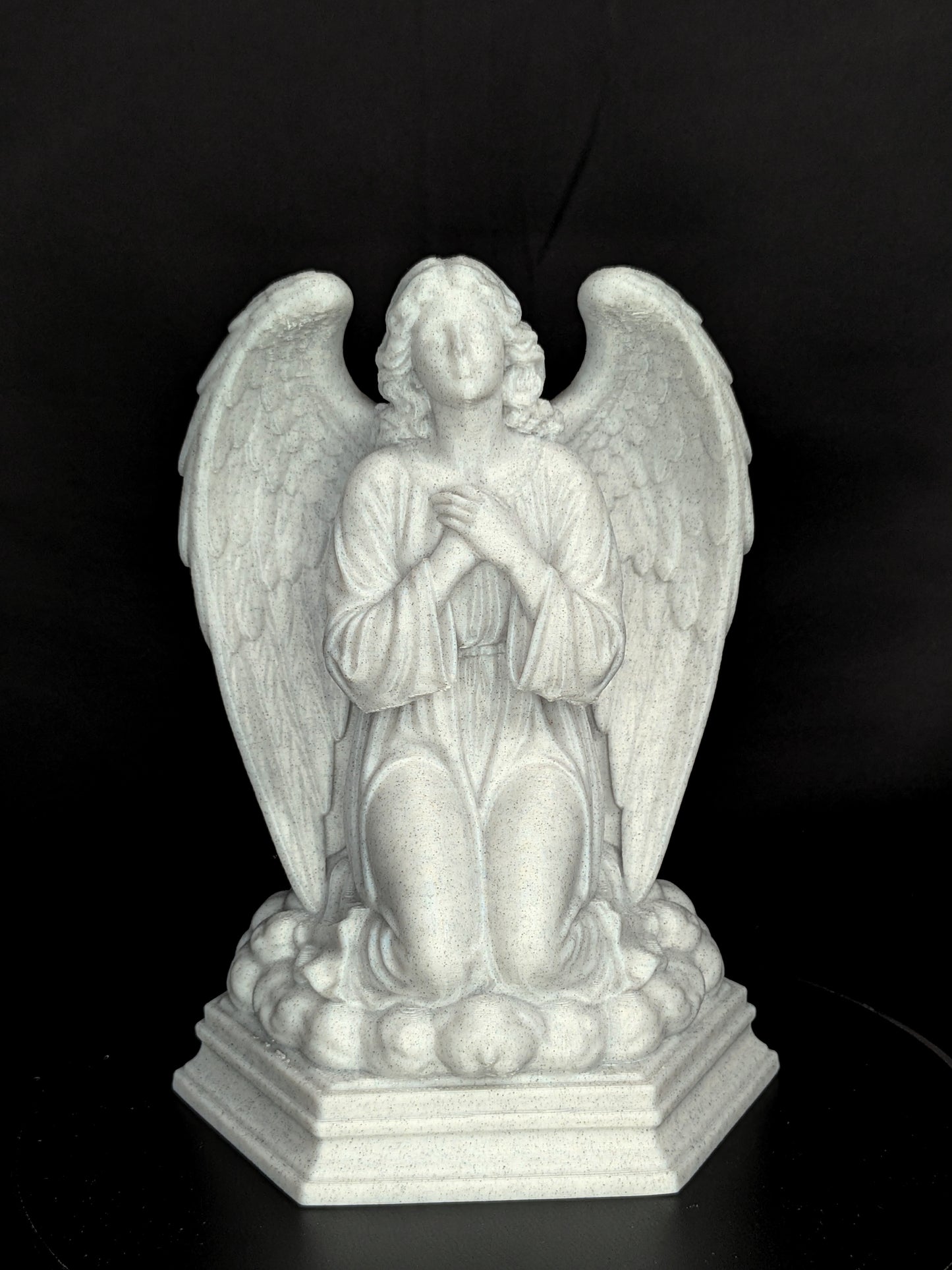 Praying Angel Statue - Marble Style Guardian Angel Sculpture